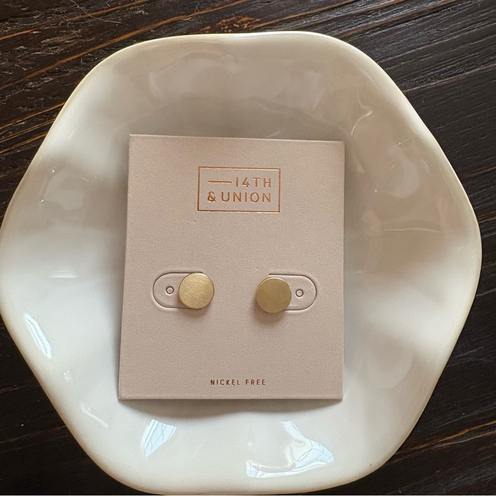 14th & Union Matte Gold Circle Earrings Nordstrom Nickel Frew